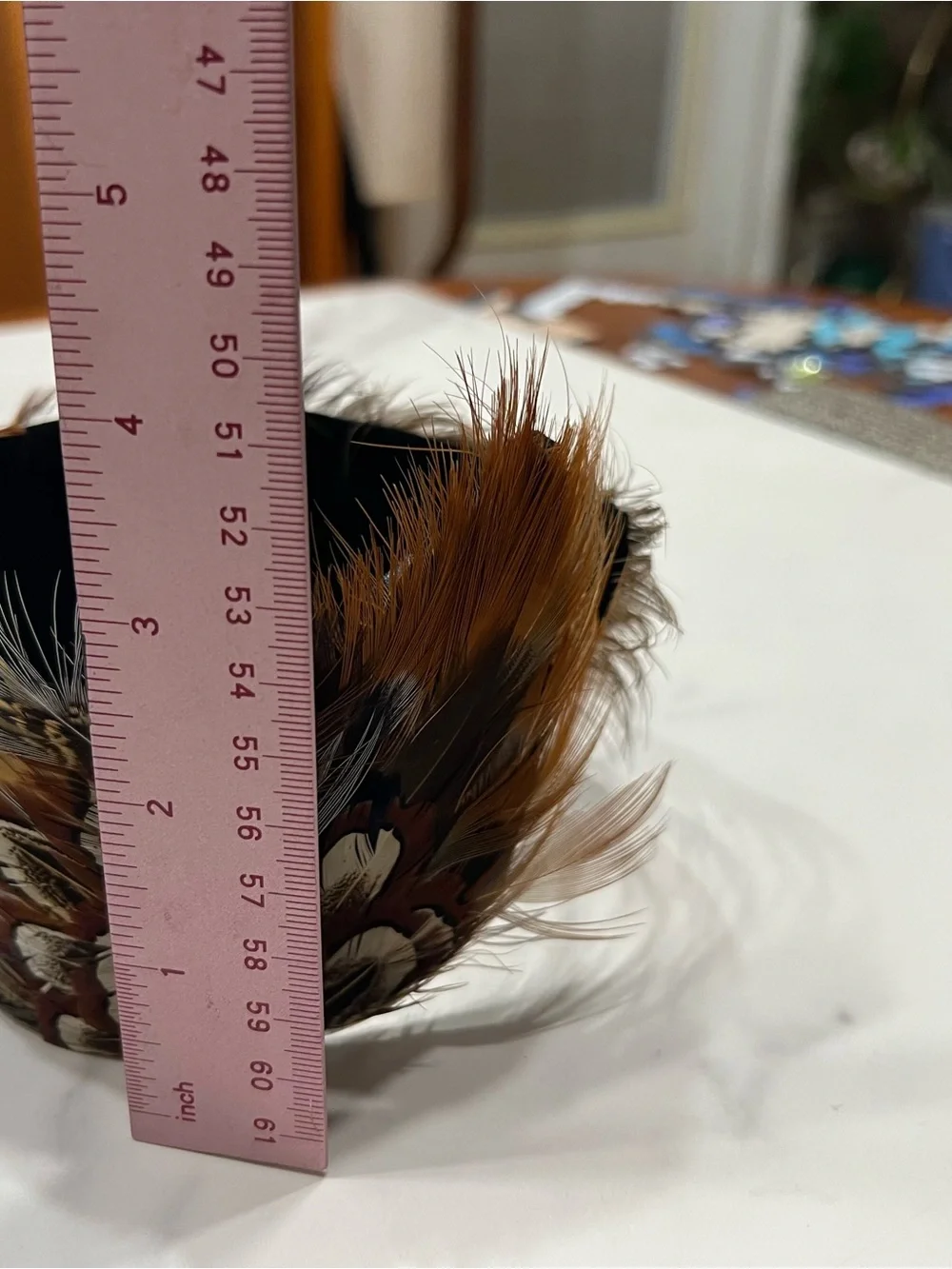 Vintage 40s/50s Pheasant Feather Headband Half Hat Fascinator Pin Up Whimsy